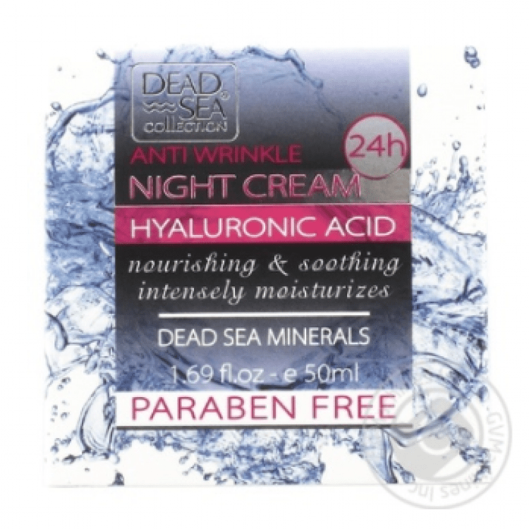 Крем для обличчя Dead Sea нічний з гіалуроновою кислотою 50мл - image-0